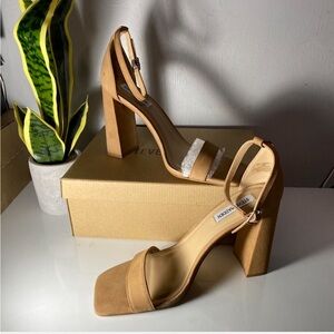 Steve Madden Brown Block‎ Heel Sandals